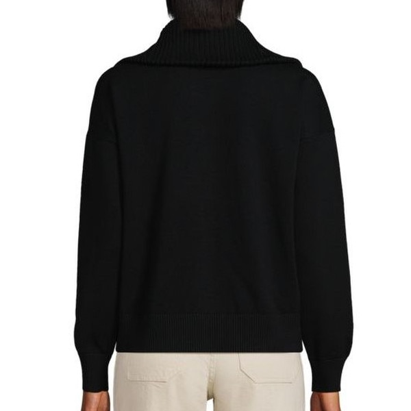 Sweater Jacket Ladies Cardigan Black By Lands' End NDSU Bookstore