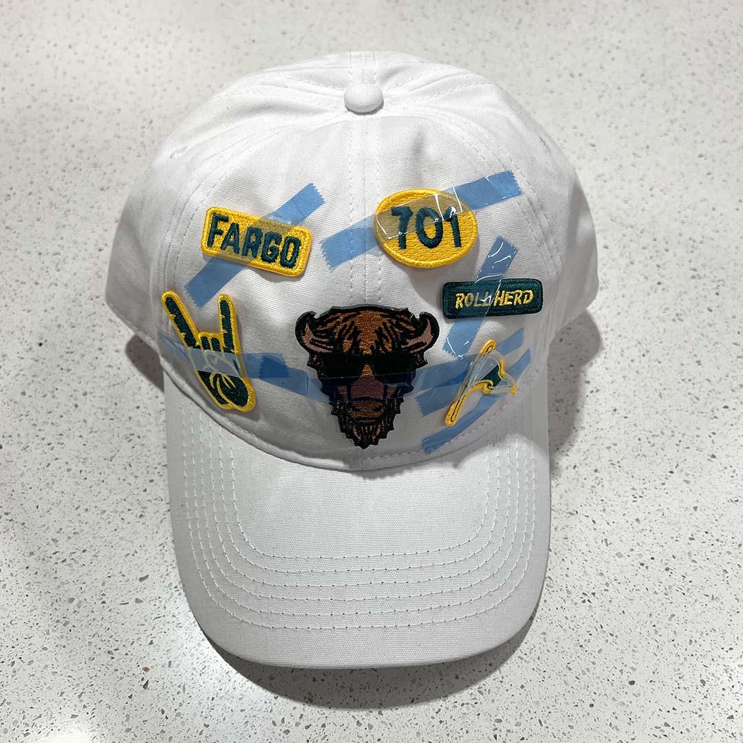 Arrange patches on hat
